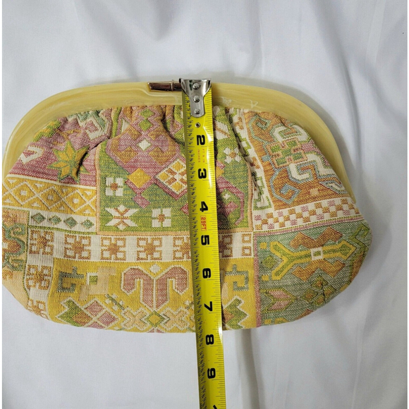 Vintage Ruth Saltz Tapestry Clutch Satin Lining NWT - Picture 10 of 10